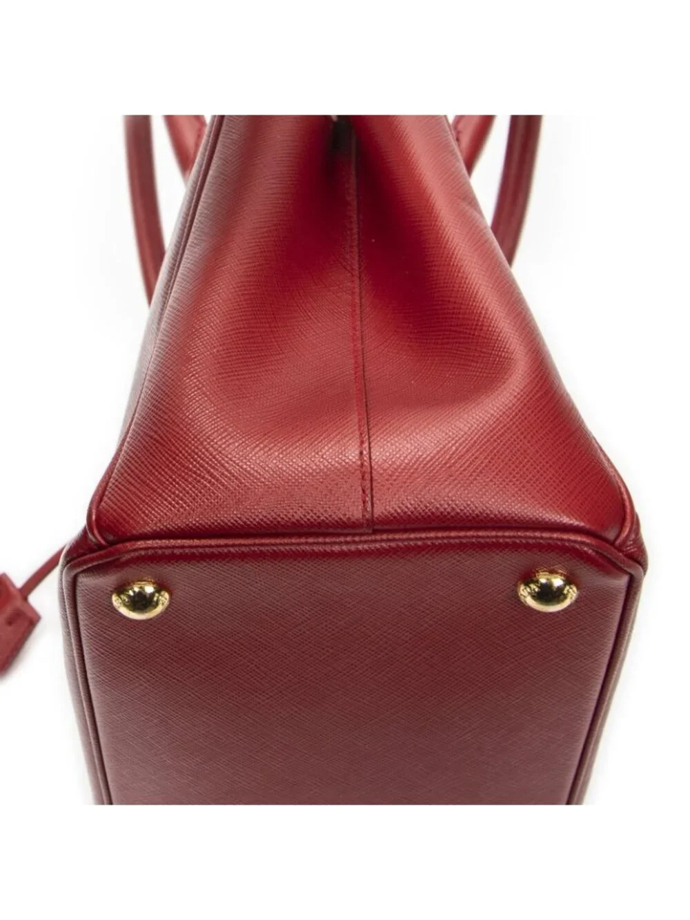 Prada Large Double Zip Galleria Tote Red Saffiano Leather